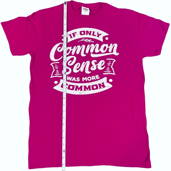 Delta Pro Weight size medium pink shirt with funny quote in white, short sleeves - Picture 5 of 6